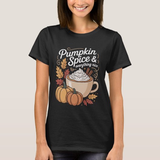 Pompoen Kruiden Herfst T-shirt (Voorkant)