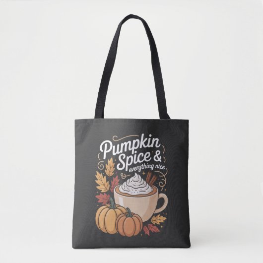Pompoen Kruiden Herfst Tote Bag (Voorkant)
