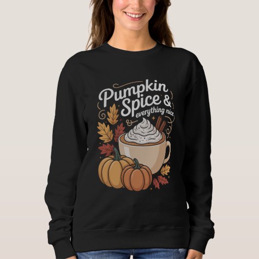 Pompoen Kruiden Herfst Trui (Voorkant)