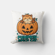 Pompoen Kruiden Kat Halloween Oranje Kat In Pompoe