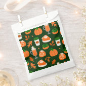 pompoen kruiden koffie donker groen bedankzakje (Geknipt)