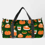 pompoen kruiden koffie donker groen plunjezak (Achterkant)