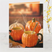 POMPOEN KRUIDEN KOFFIE HERFST HELLO KAARTEN (Gele Bloem)