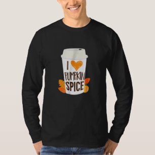 Pompoen Kruiden Koffie Latte Herfst Seizoen En T-shirt