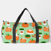 pompoen kruiden koffie pastel groen plunjezak (Achterkant)