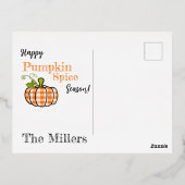 Pompoen Kruiden Kusjes Folie Feestdagen Briefkaart (Achterkant)