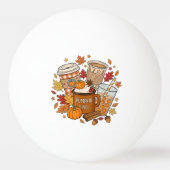 Pompoen Kruiden Latte Herfst Seizoen Pingpongbal (Voorkant)