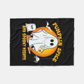 Pompoen Kruiden Latte Herfst Sfeer Halloween Griez Fleece Deken (Voorkant (Horizontaal))