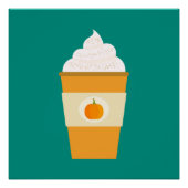 Pompoen kruiden latte koffie Poster (Voorkant)