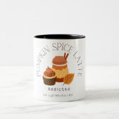 pompoen kruiden latte meisje herfst lover tweekleurige koffiemok (Center)