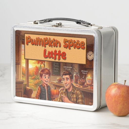 Pompoen Kruiden Latte | Metaal | Lunch Box (In situ)