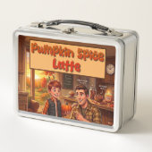 Pompoen Kruiden Latte | Metaal | Lunch Box (Voorkant)