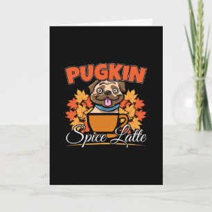Pompoen Kruiden Latte - Pompoen Hond Pun Kaart