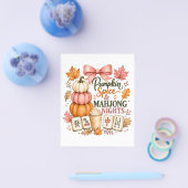 Pompoen Kruiden Mahjong Avonden Flyer (Enkel)