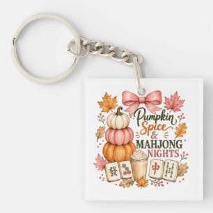 Pompoen Kruiden Mahjong Avonden Sleutelhanger