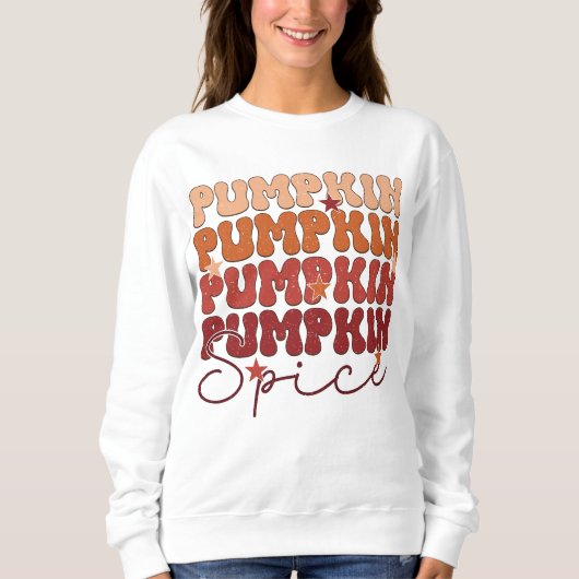 Pompoen Kruiden Retro Herfst Najaar Trui (Voorkant)