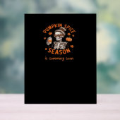 Pompoen Kruiden Seizoen Komt Binnenkort Halloween Acryl Bord (Neutraal)