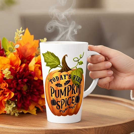 Pompoen kruiden sfeer latte mok