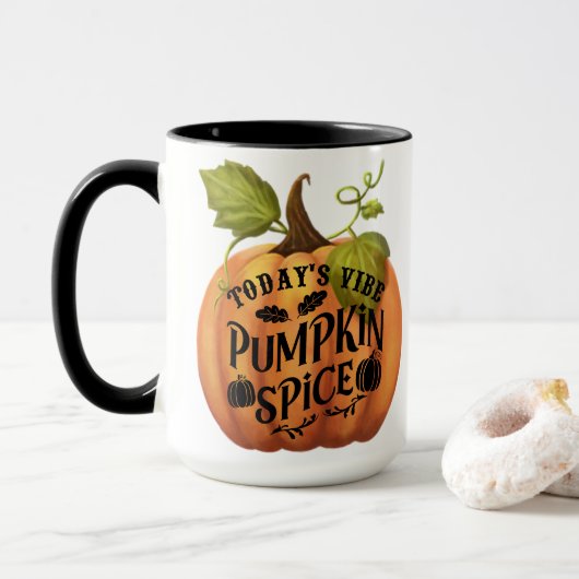 Pompoen kruiden sfeer mok (Met donut)