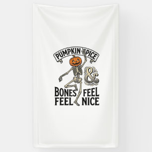 Pompoen Kruiden Skelet Vintage Halloween Dans Shi Spandoek
