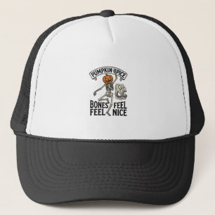 Pompoen Kruiden Skelet Vintage Halloween Dans Shi Trucker Pet