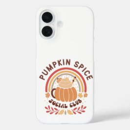 Pompoen Kruiden Sociale Club – Schattige Herfst PS iPhone 16 Hoesje
