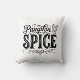 Pompoen Kruiden Vintage Koffie Herfst Shirt Ontwer Kussen