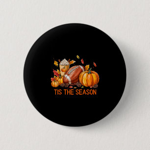 Pompoen Kruiden Voet Tis Het Seizoen Herfst Dankda Ronde Button 5,7 Cm