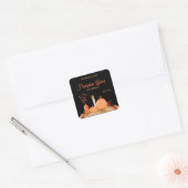 Pompoen Kruidenrietdiffusorlabel Vierkante Sticker (Envelop)