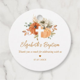 Pompoen Kruis Herfst Doop Favor Tags Bedankjes Labels