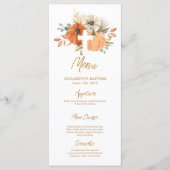 Pompoen Kruis Herfst Doop Hoge Menu (Voorkant)