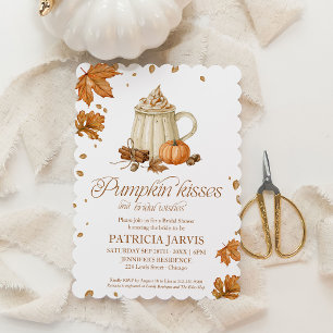 Pompoen Kusjes & Bruidswensen Herfst Bruiloft Borr Kaart