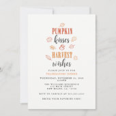 Pompoen Kusjes & Oogst Wensen Thanksgiving Feest Kaart (Voorkant)