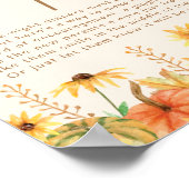 Pompoen Late Night Luiers Baby shower Spel Poster (Hoek)