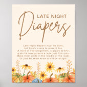 Pompoen Late Night Luiers Baby shower Spel Poster (Voorkant)