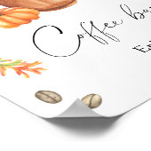 Pompoen Latte Bruidsuitnodiging Coffee bar Poster (Hoek)