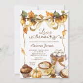 Pompoen Latte Coquette Liefde bruiloftsdouche Kaart (Voorkant)
