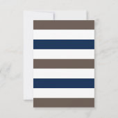 Pompoen Latte Football Navy Blue Trouwdouche Kaart (Achterkant)