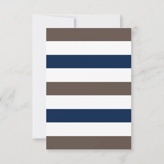 Pompoen Latte Football Navy Blue Trouwdouche Kaart (Achterkant)