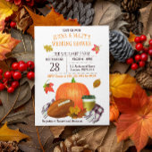 Pompoen Latte Football Navy Plum Trouwdouche Kaart