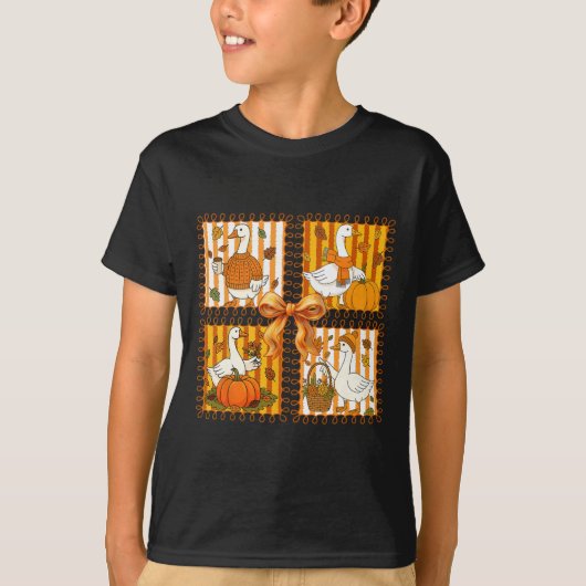  Pompoen Latte Gekke Gans Coquette Bow Tha T-shirt (Voorkant)