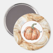 Pompoen Latte Krullen Herfst Iedereen Magneet (Voorkant / Achterkant)