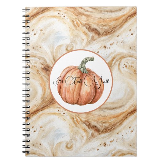 Pompoen Latte Krullen Herfst Y'all Notitieboek (Voorkant)