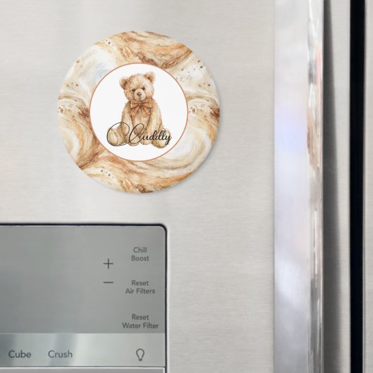 Pompoen Latte Krullen Teddybeer Magneet (Insitu (Koelkast))