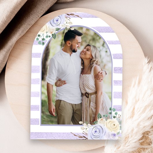 Pompoen Lavendel Rozen Arch Navy Vrijgezellenfeest Kaart