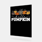 Pompoen Leopard Herfst Vrouwen Schattige Herfstsei Acryl Bord (Hoek)