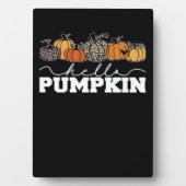 Pompoen Leopard Herfst Vrouwen Schattige Herfstsei Fotoplaat (voorkant)