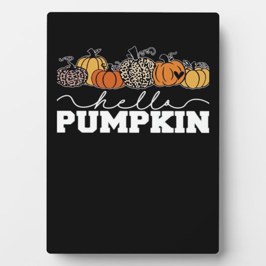 Pompoen Leopard Herfst Vrouwen Schattige Herfstsei Fotoplaat (voorkant)