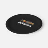 Pompoen Leopard Herfst Vrouwen Schattige Herfstsei Papieren Bordje (Gekanteld)