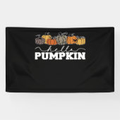 Pompoen Leopard Herfst Vrouwen Schattige Herfstsei Spandoek (Horizontaal)